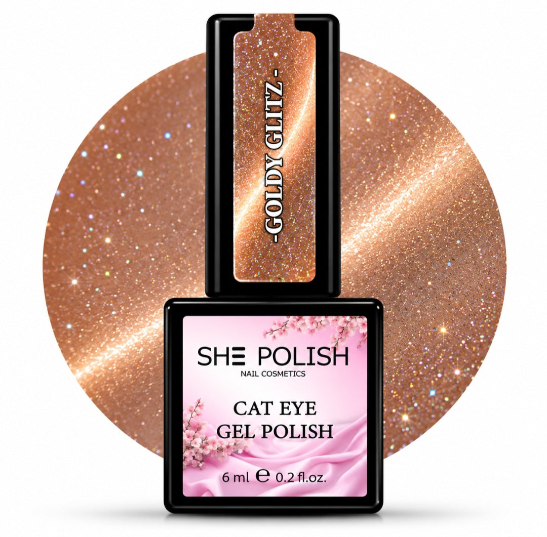 Gelpolish goldy glitz