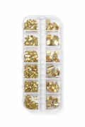 Rhinestones mix doosje goud