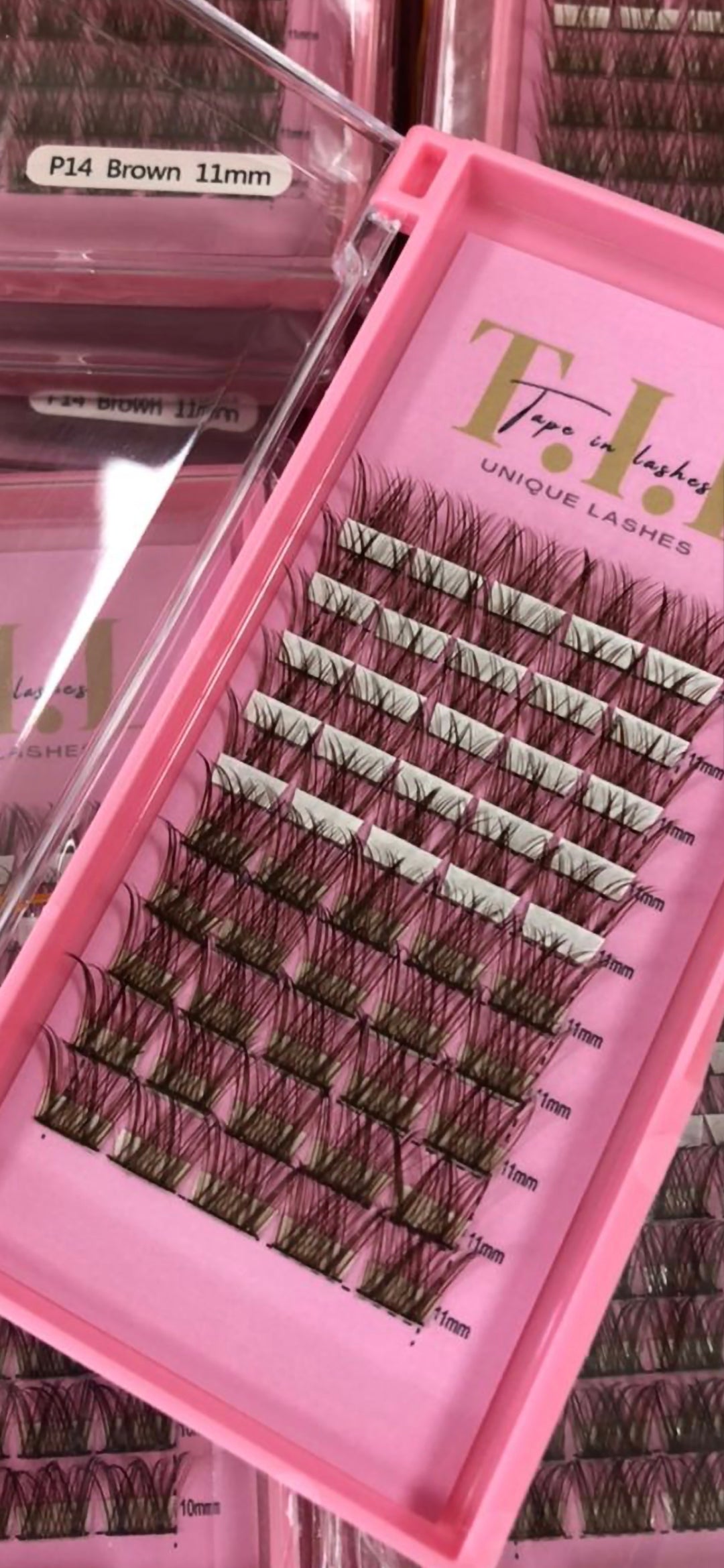 Tape in lashes brown p14