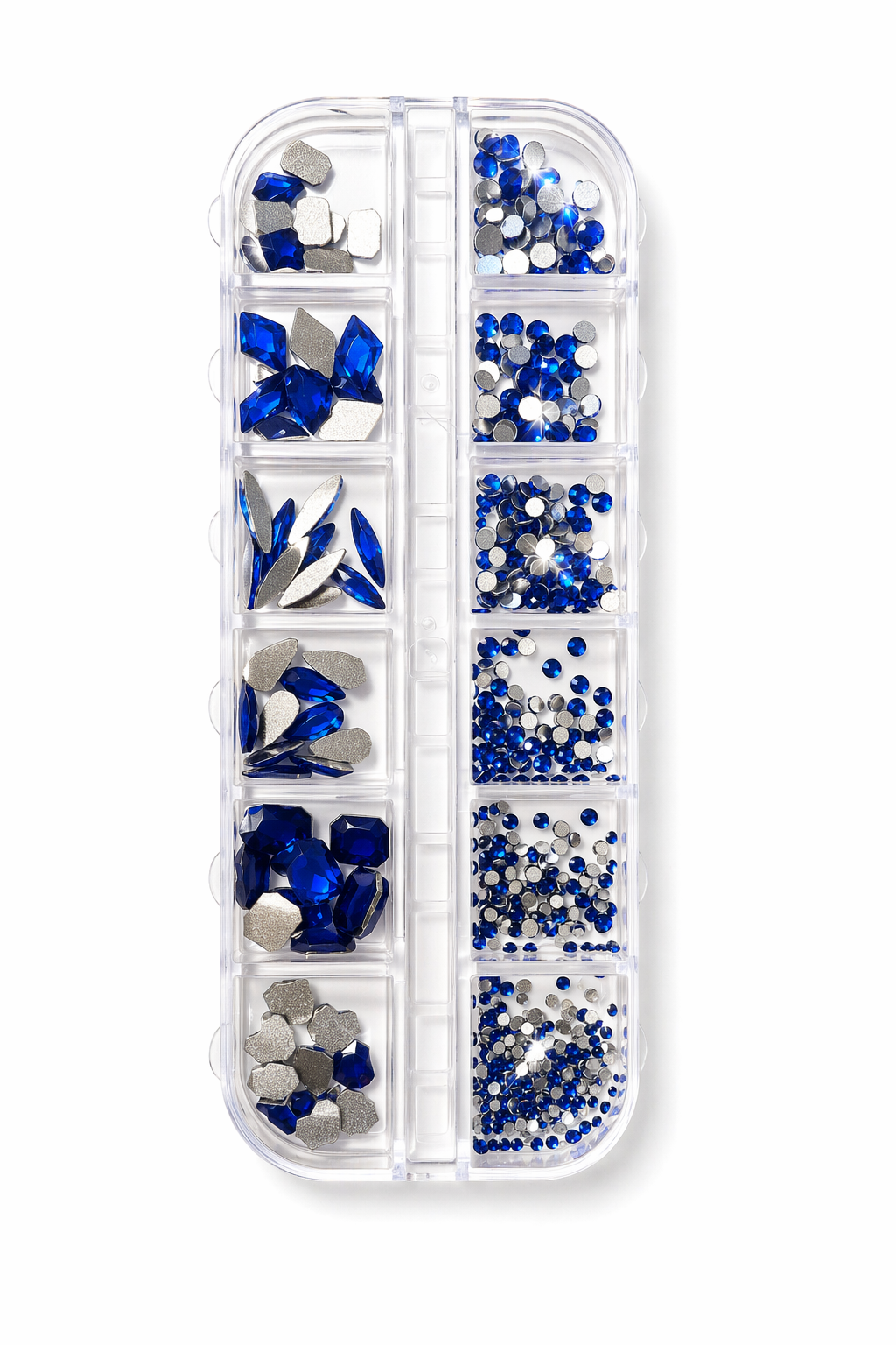 Rhinestones mix doosje donkerblauw
