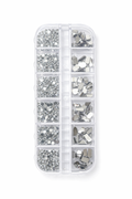 Rhinestones mix doosje silver