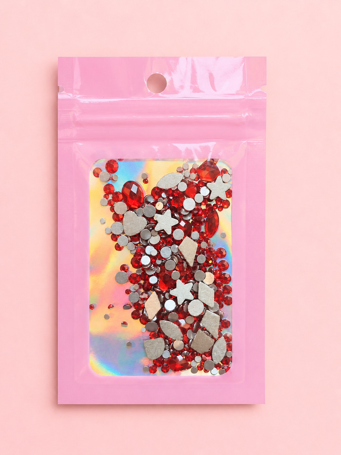 Mixed rhinestones #red